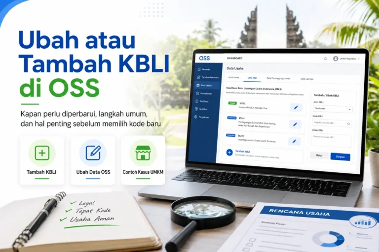 Cara Menambah atau Mengubah KBLI di OSS Setelah NIB Terbit