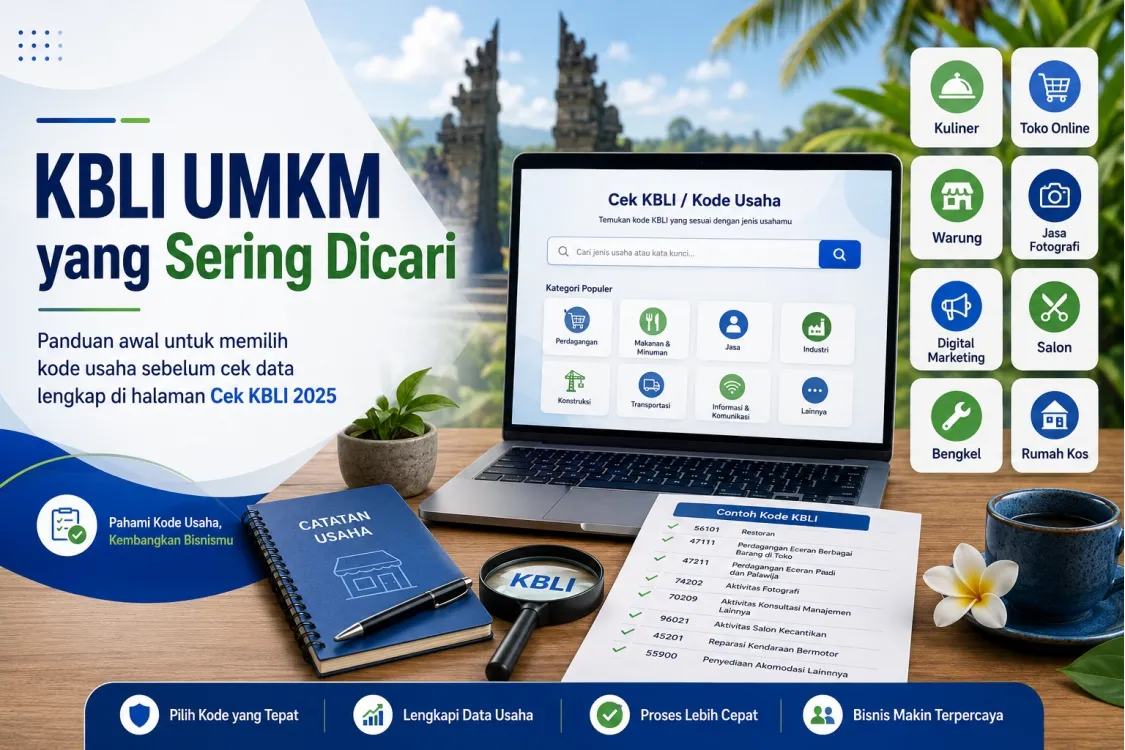 Daftar KBLI Populer untuk UMKM: Kuliner, Online Shop, Jasa, Kos, dan Perdagangan
